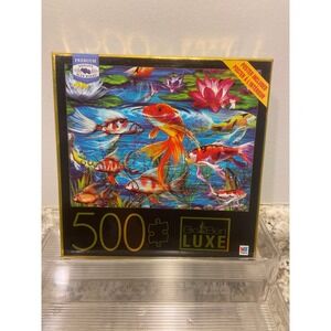 Koi Fish Puzzle - 500 Pieces - Big Ben Luxe- Poster Included NEW Sealed